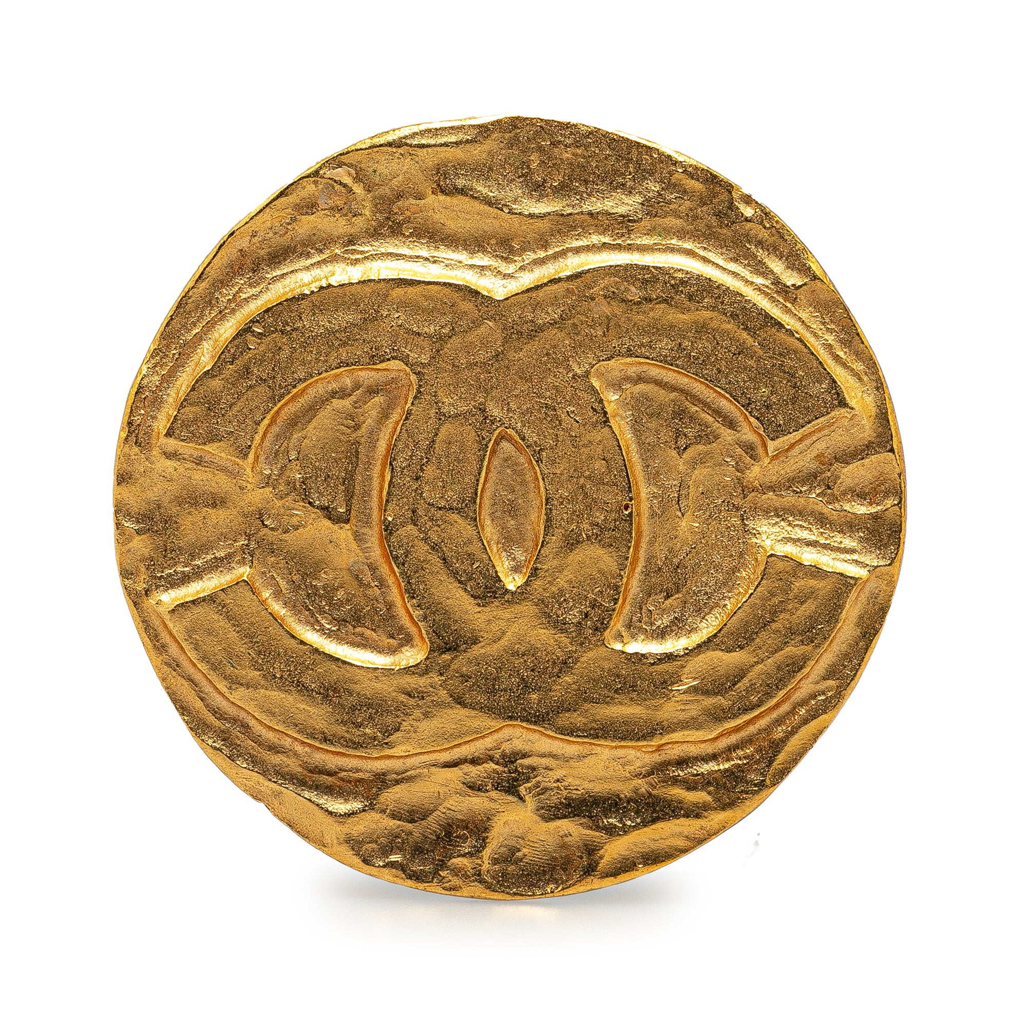 Chanel Pre-Owned Gold Plated CC Round Brooch | Women | Gold (V2)