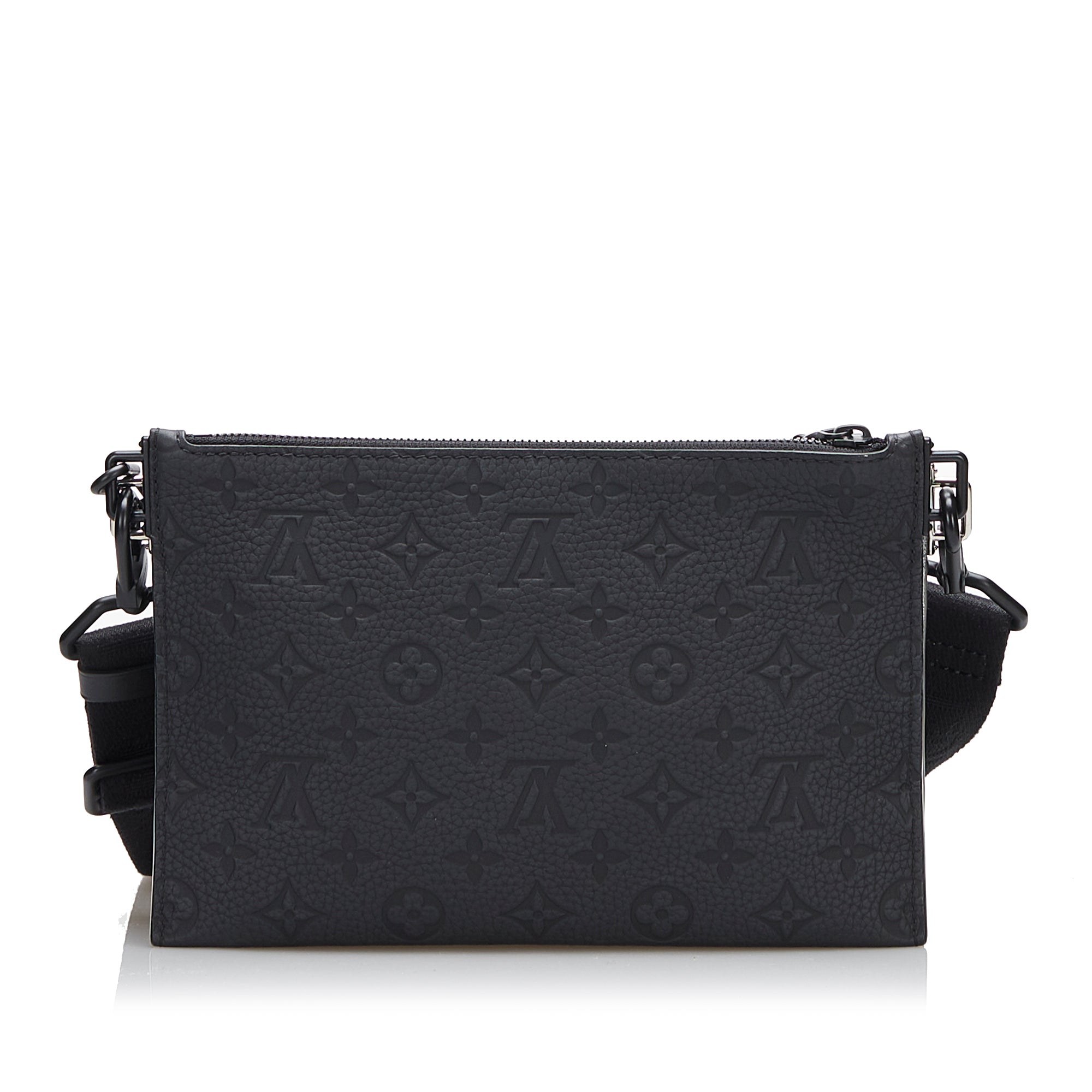 Louis Vuitton Pre-Owned Damier Glitter Taurillon In The Loop Trio Pouch | Women | Black