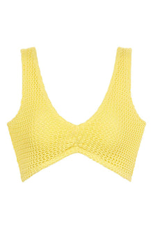 Kim Variation Bikini Top | Yellow Crochet