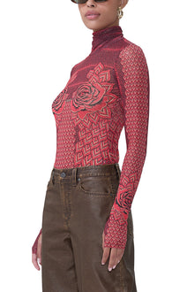 Zadie Top | Rouge Guilded Rose