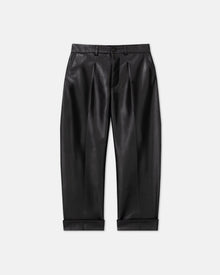 Mens | Zayden Regenerated Leather Tapered Pants | Black