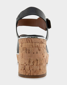 Zephyr Sandal | Black Burnished Leather