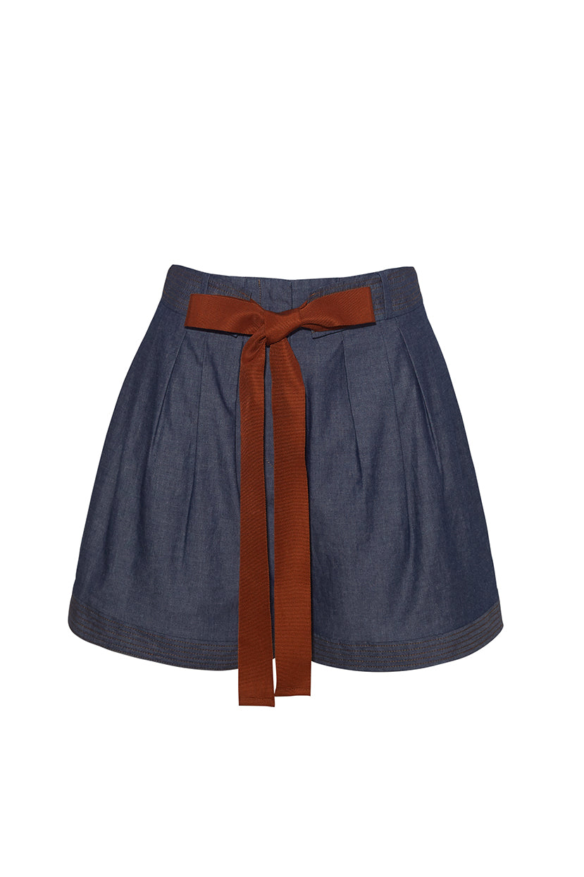 Zayna Shorts | Chambray