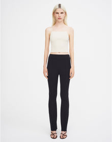 Zero001 | Ribbed Flare Pants | Black