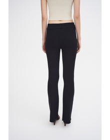 Zero001 | Ribbed Flare Pants | Black
