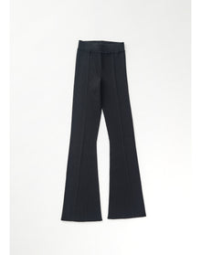 Zero001 | Ribbed Flare Pants | Black