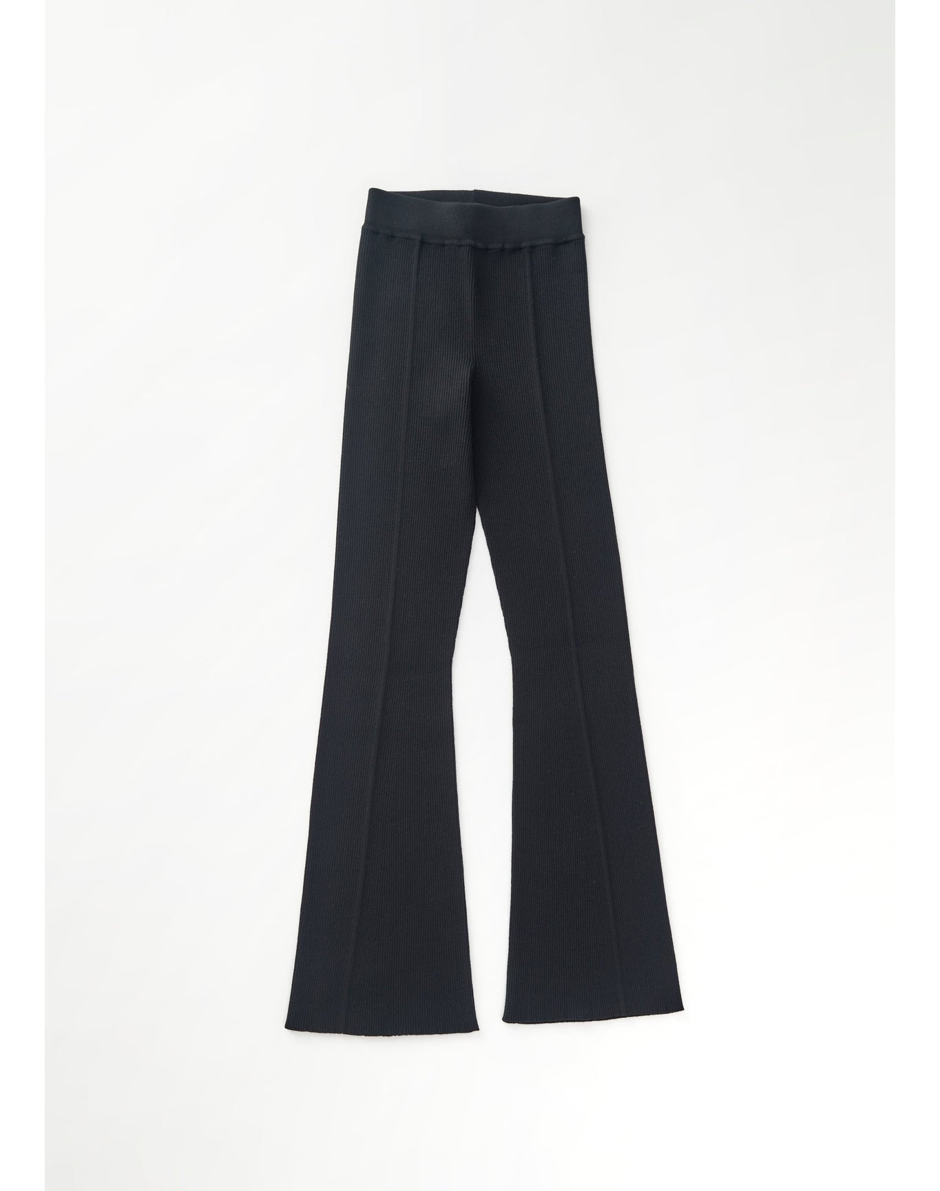Zero001 | Ribbed Flare Pants | Black