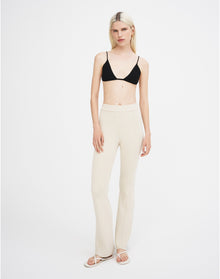 Zero001 | Ribbed Flare Pants | Creme