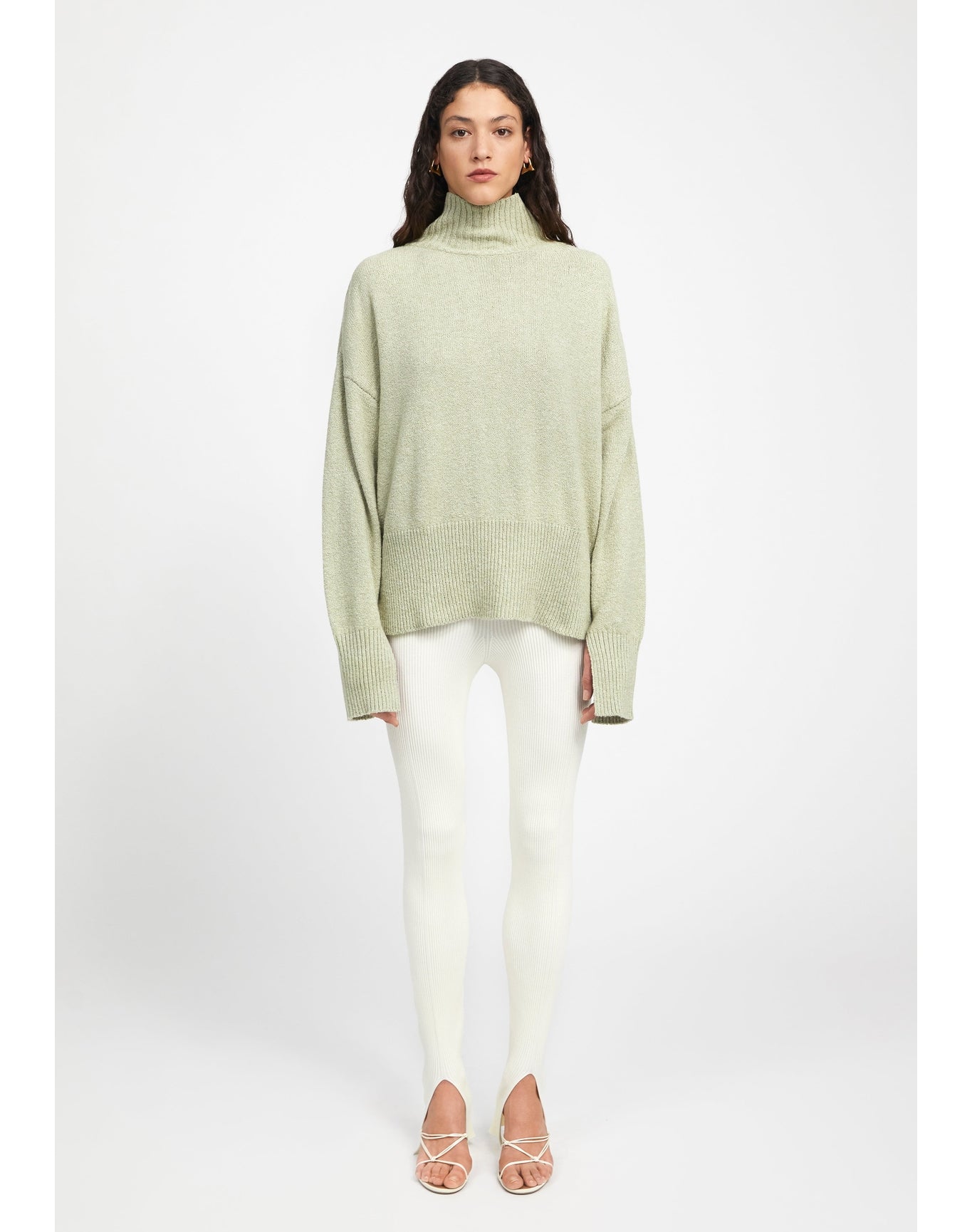 Zero002 | Ribbed Leggings | Creme