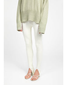 Zero002 | Ribbed Leggings | Creme