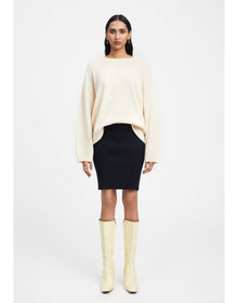 Zero003 | Ribbed Mini Skirt | Black