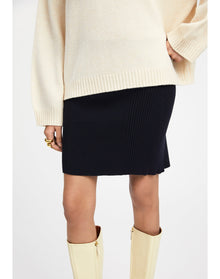 Zero003 | Ribbed Mini Skirt | Black