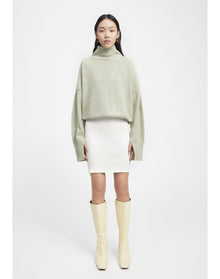 Zero003 | Ribbed Mini Skirt | Creme