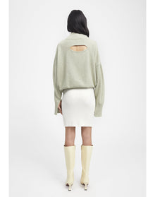 Zero003 | Ribbed Mini Skirt | Creme