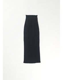 Zero004 | Ribbed Maxi Skirt | Black