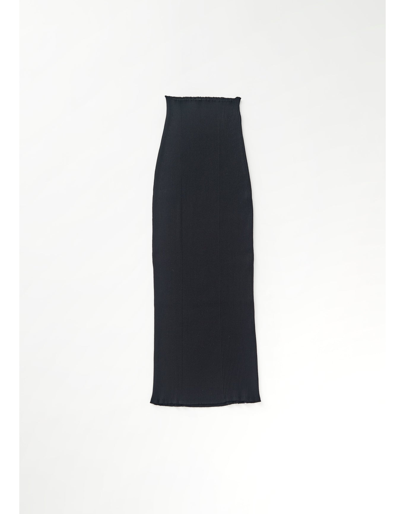 Zero004 | Ribbed Maxi Skirt | Black