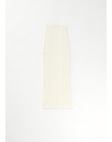 Zero004 | Ribbed Maxi Skirt | Creme