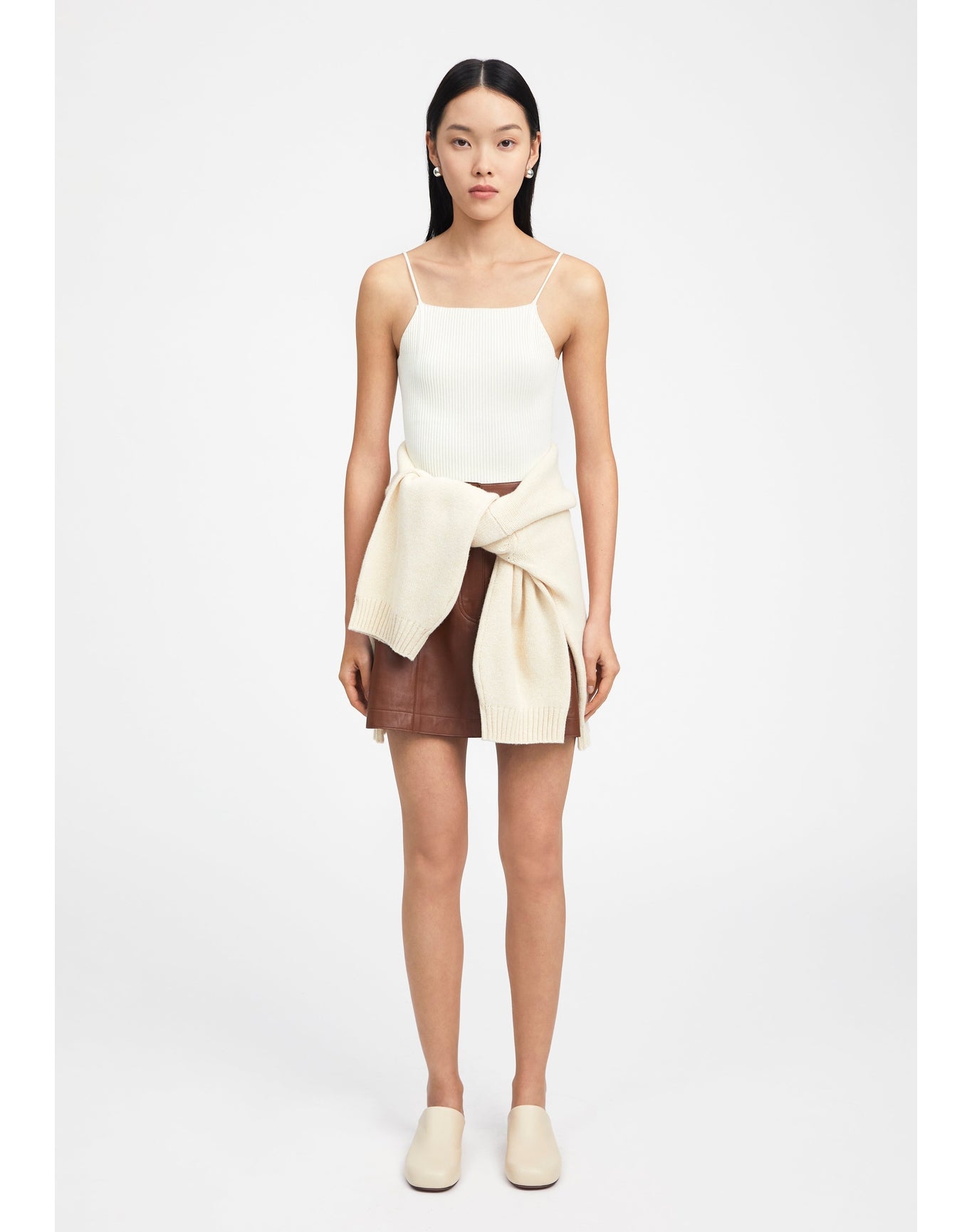 Zero102 | Ribbed Cami Top | Creme
