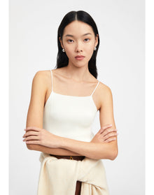 Zero102 | Ribbed Cami Top | Creme