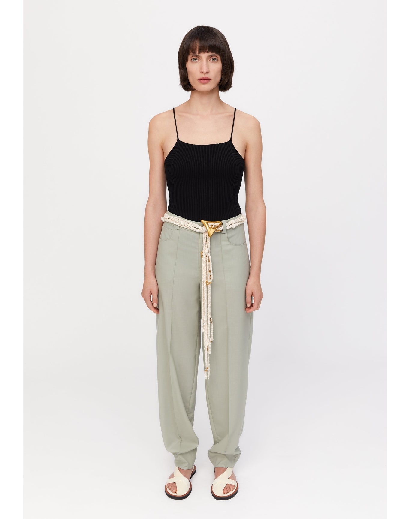 Zero103 | Ribbed Cami Bodysuit | Black