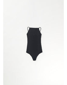 Zero103 | Ribbed Cami Bodysuit | Black