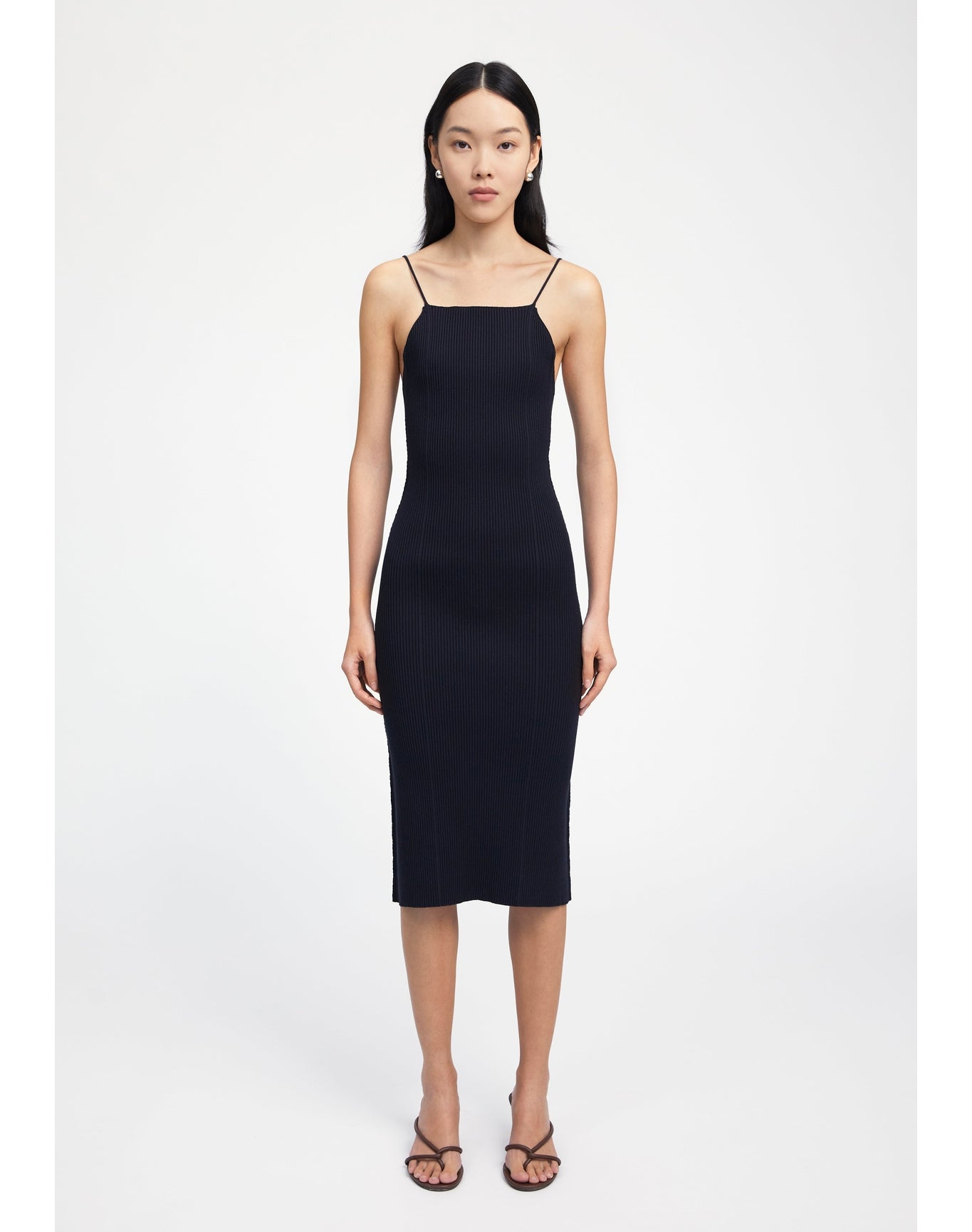 Zero104 | Ribbed Cami Dress | Black