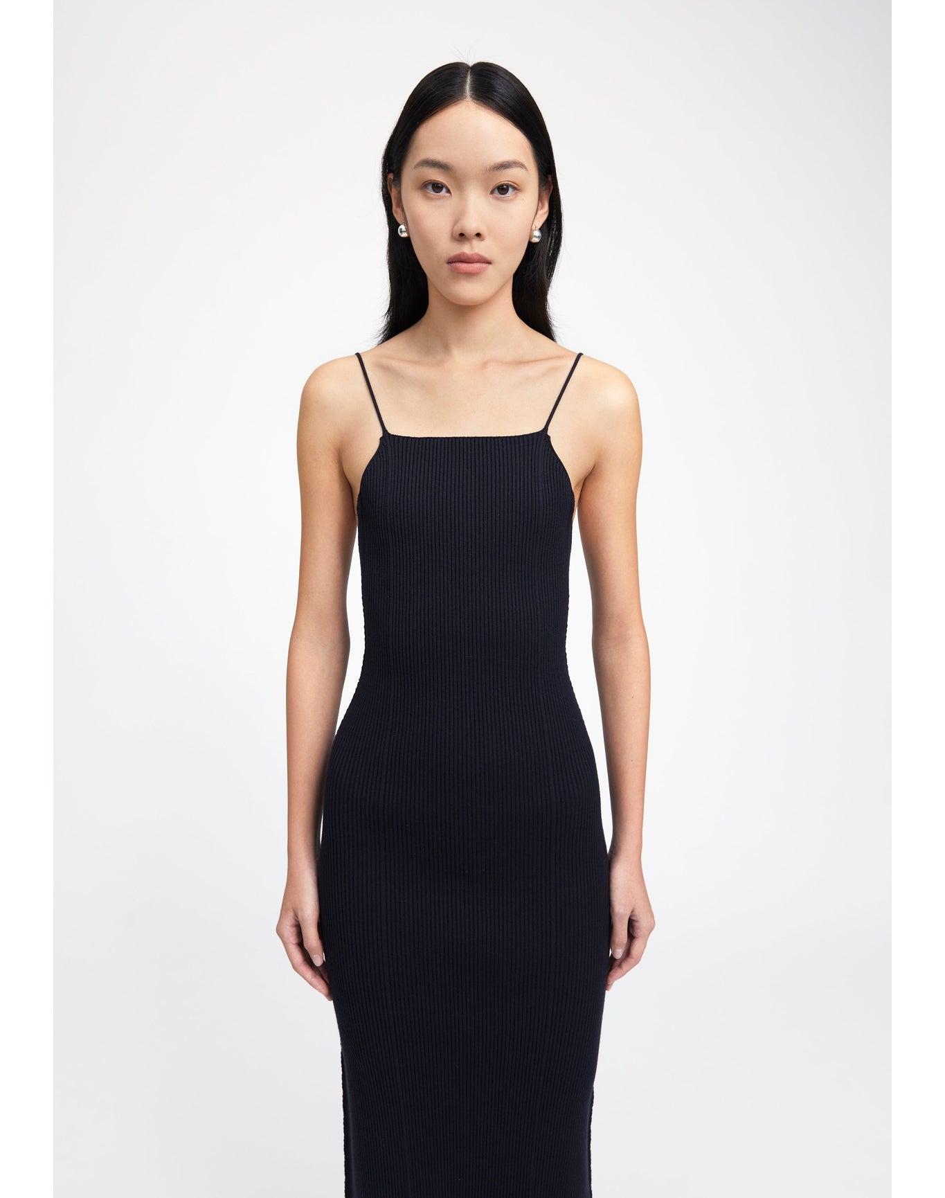 Zero104 | Ribbed Cami Dress | Black