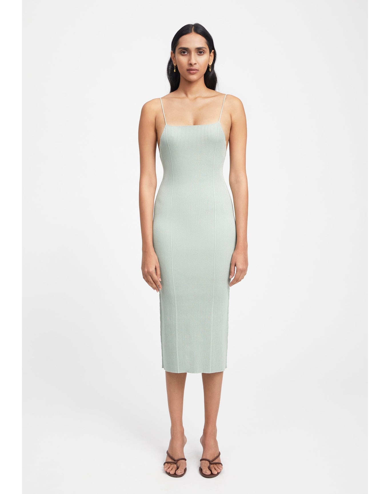 Zero104 | Ribbed Cami Dress | Sage