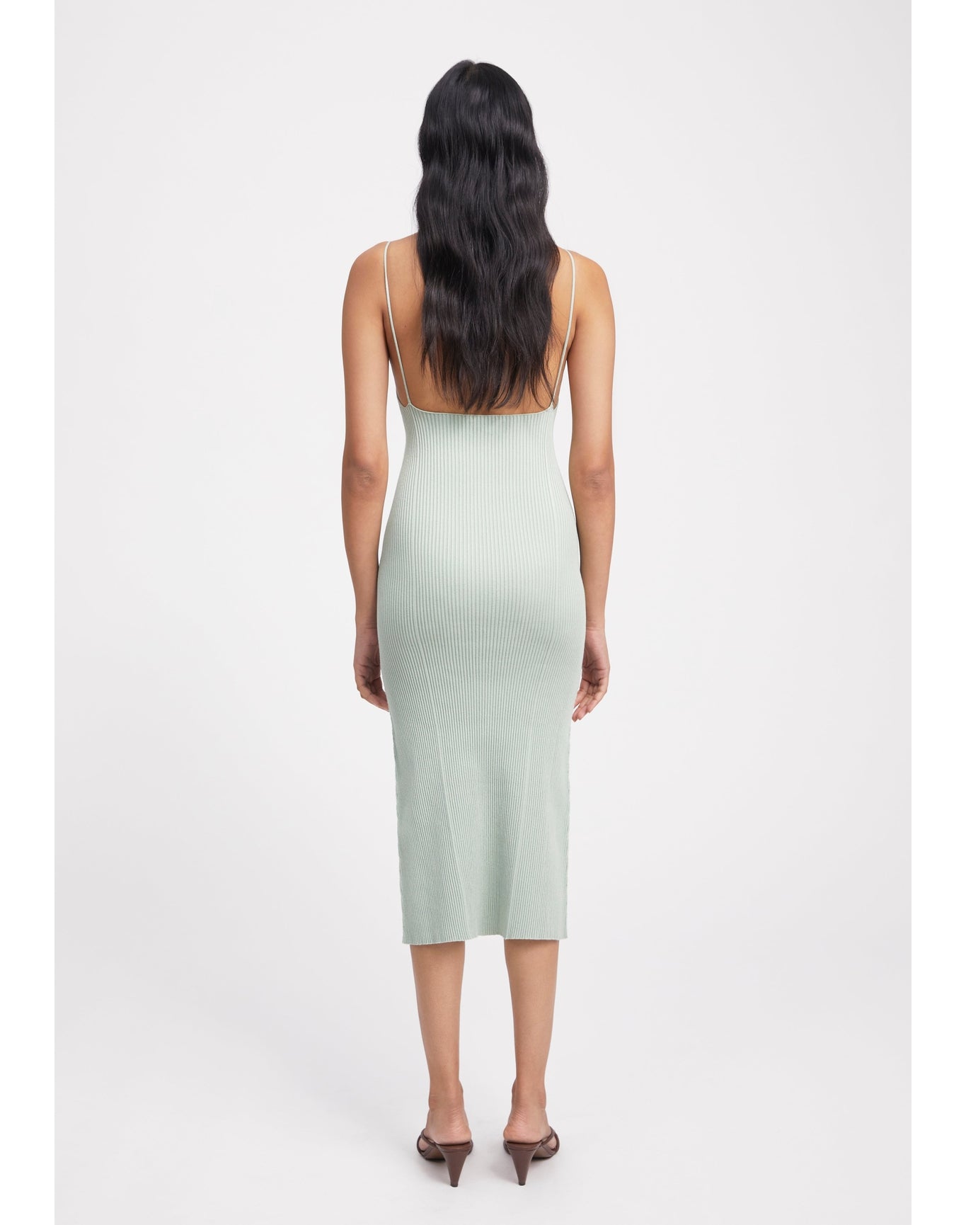 Zero104 | Ribbed Cami Dress | Sage