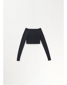 Zero105 | Ribbed Bardot Layer | Black