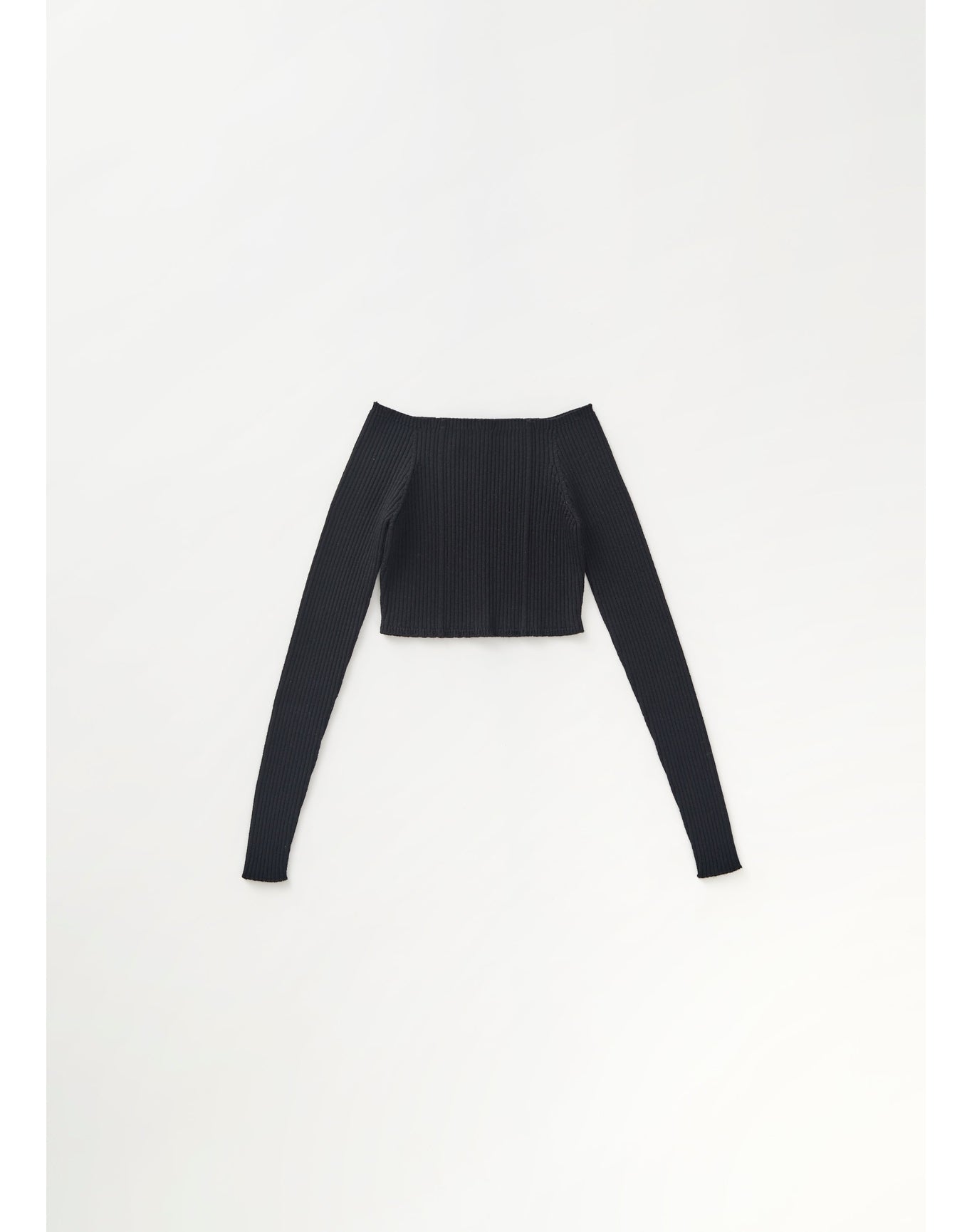 Zero105 | Ribbed Bardot Layer | Black