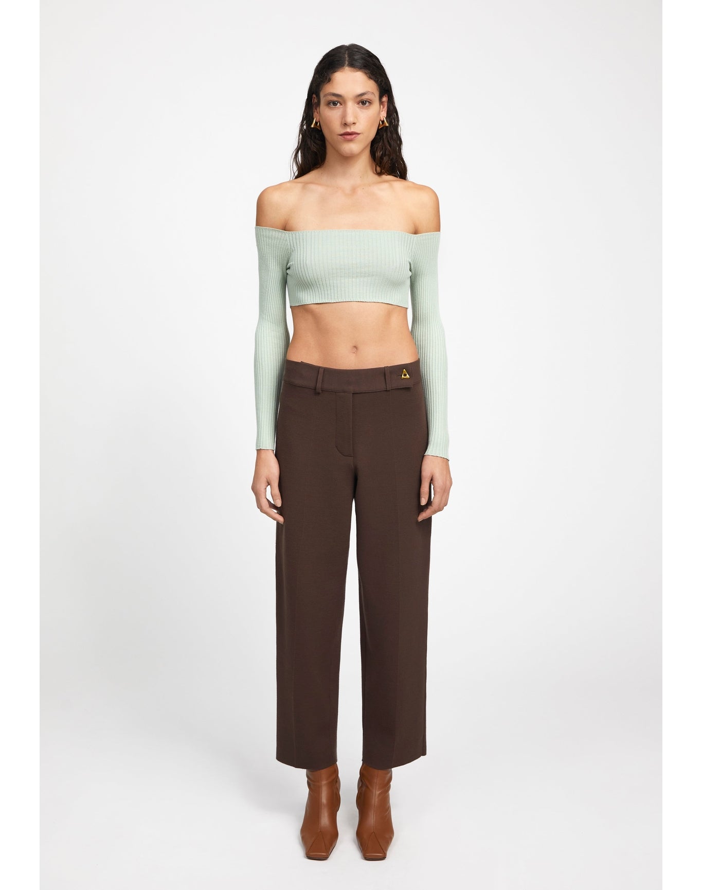Zero105 | Ribbed Bardot Layer | Sage