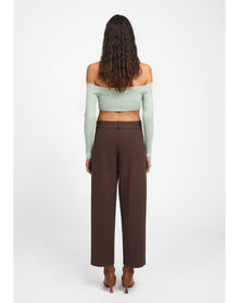 Zero105 | Ribbed Bardot Layer | Sage