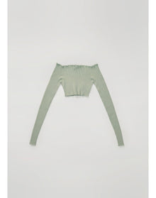 Zero105 | Ribbed Bardot Layer | Sage