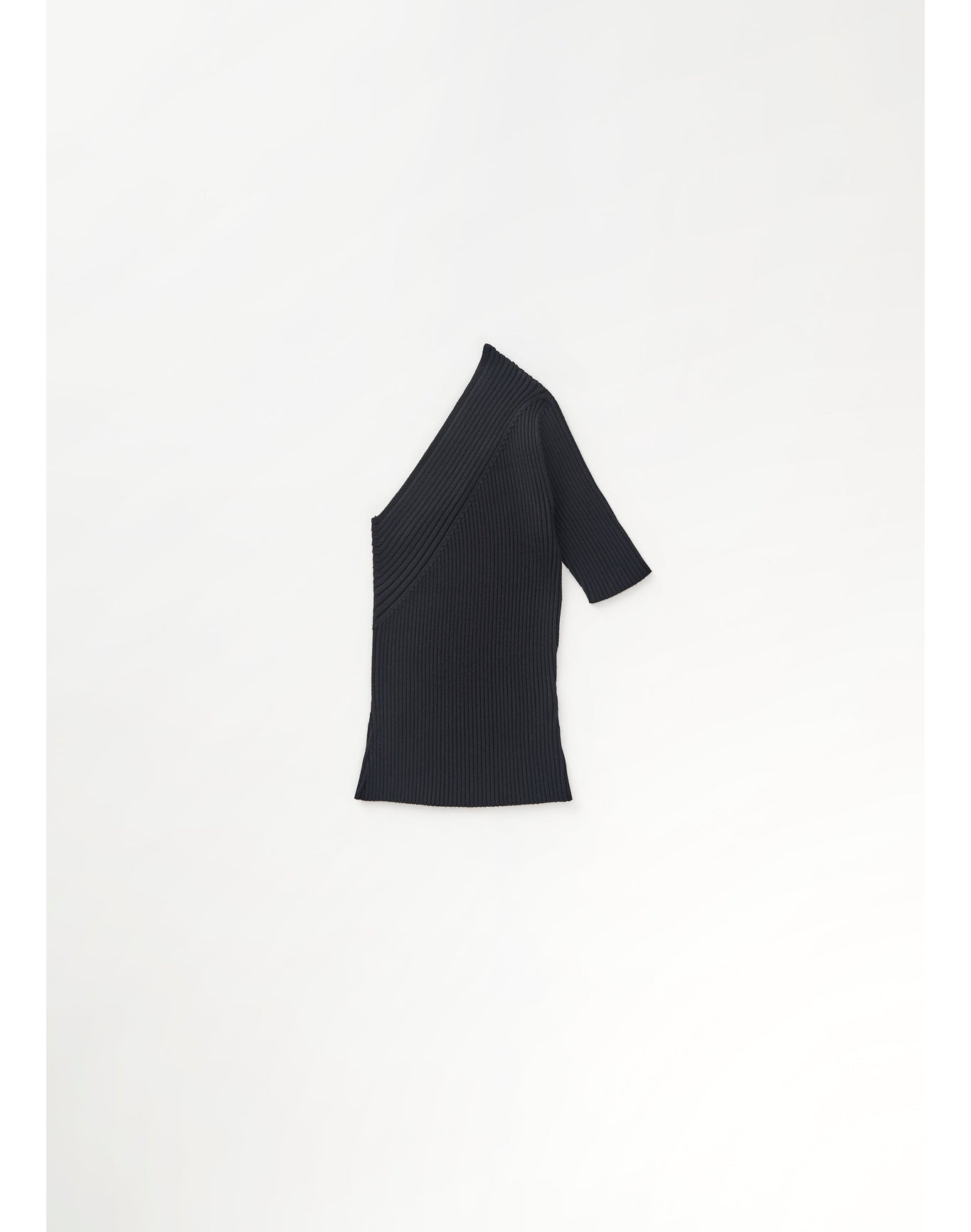 Zero301 | Ribbed Asymmetric Top | Black