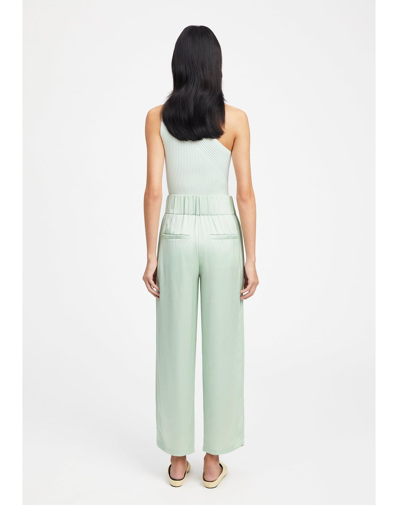 Zero302 | Ribbed Asymmetric Bodysuit | Sage