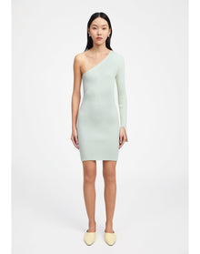 Zero303 | Ribbed Asymmetric Dress | Sage