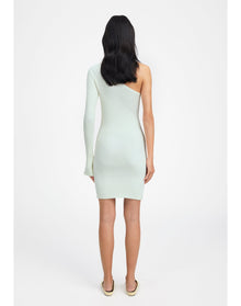 Zero303 | Ribbed Asymmetric Dress | Sage
