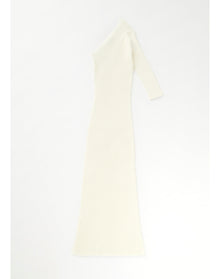 Zero304 | Ribbed Asymmetric Dress | Creme