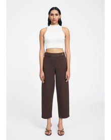 Zero401 | Ribbed Crop Top | Creme