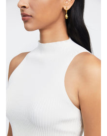 Zero401 | Ribbed Crop Top | Creme