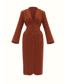 Zia Corset Blazer Dress | Pumpkin