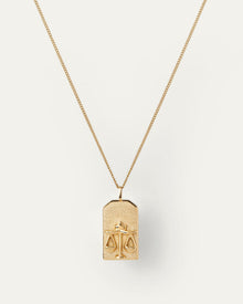 The Libra Zodiac Pendant Necklace | 14K Gold-Plated Steel