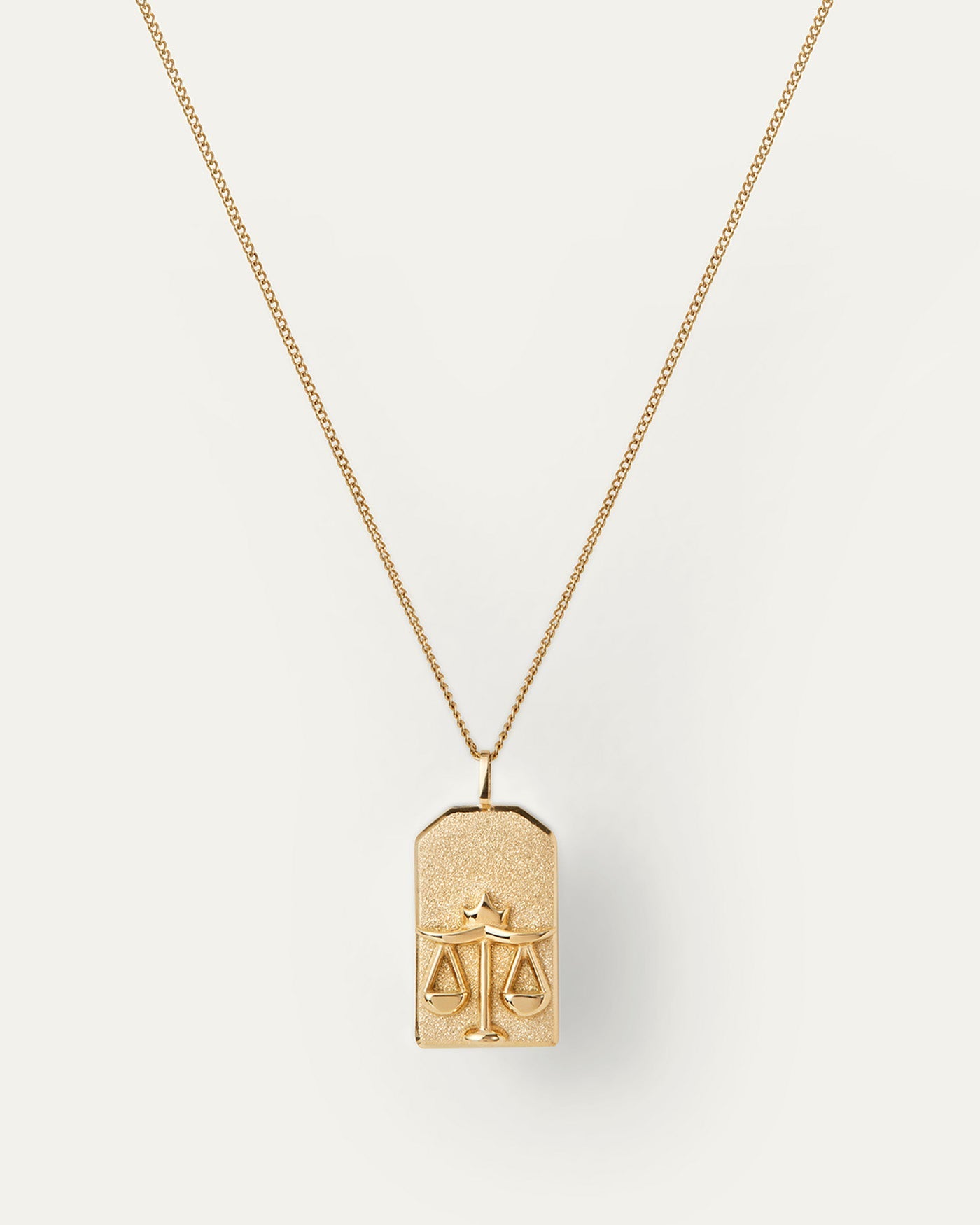 The Libra Zodiac Pendant Necklace | 14K Gold-Plated Steel