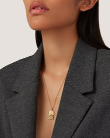 The Libra Zodiac Pendant Necklace | 14K Gold-Plated Steel