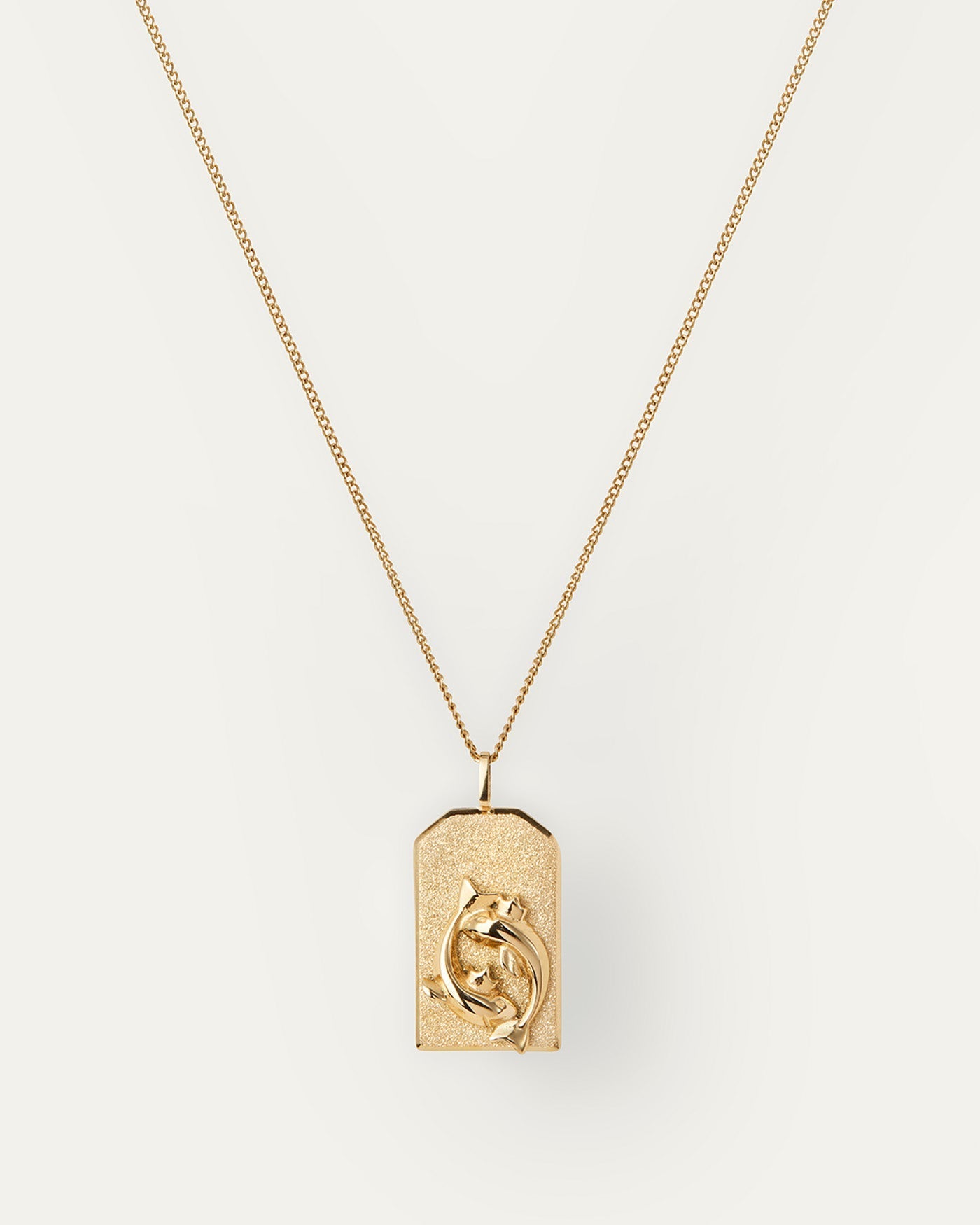 The Pisces Zodiac Pendant Necklace | 14K Gold-Plated Steel