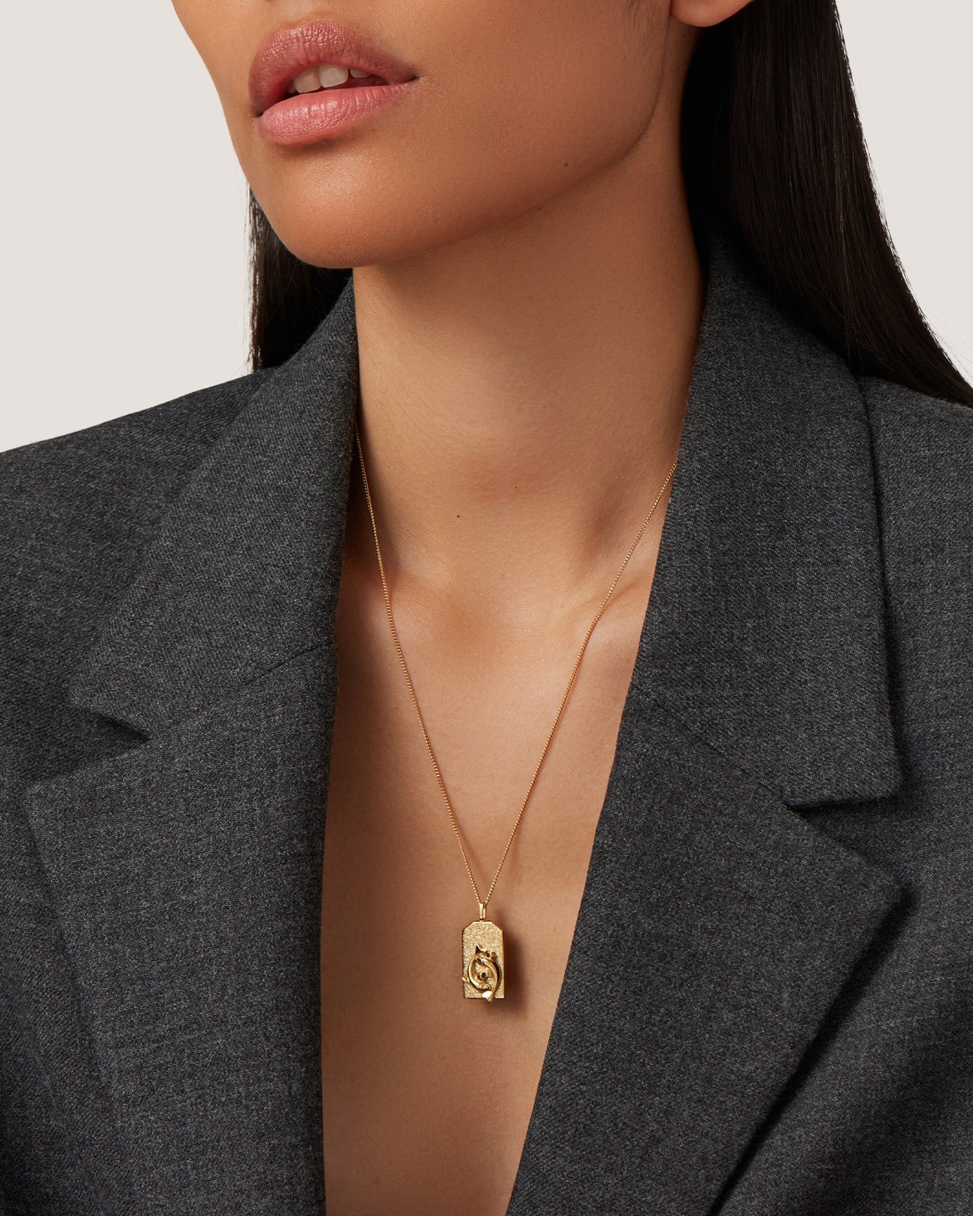The Pisces Zodiac Pendant Necklace | 14K Gold-Plated Steel