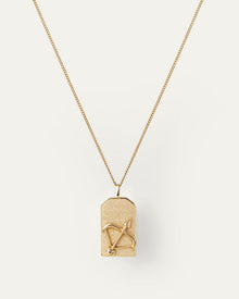 The Sagittarius Zodiac Pendant Necklace | 14K Gold-Plated Steel