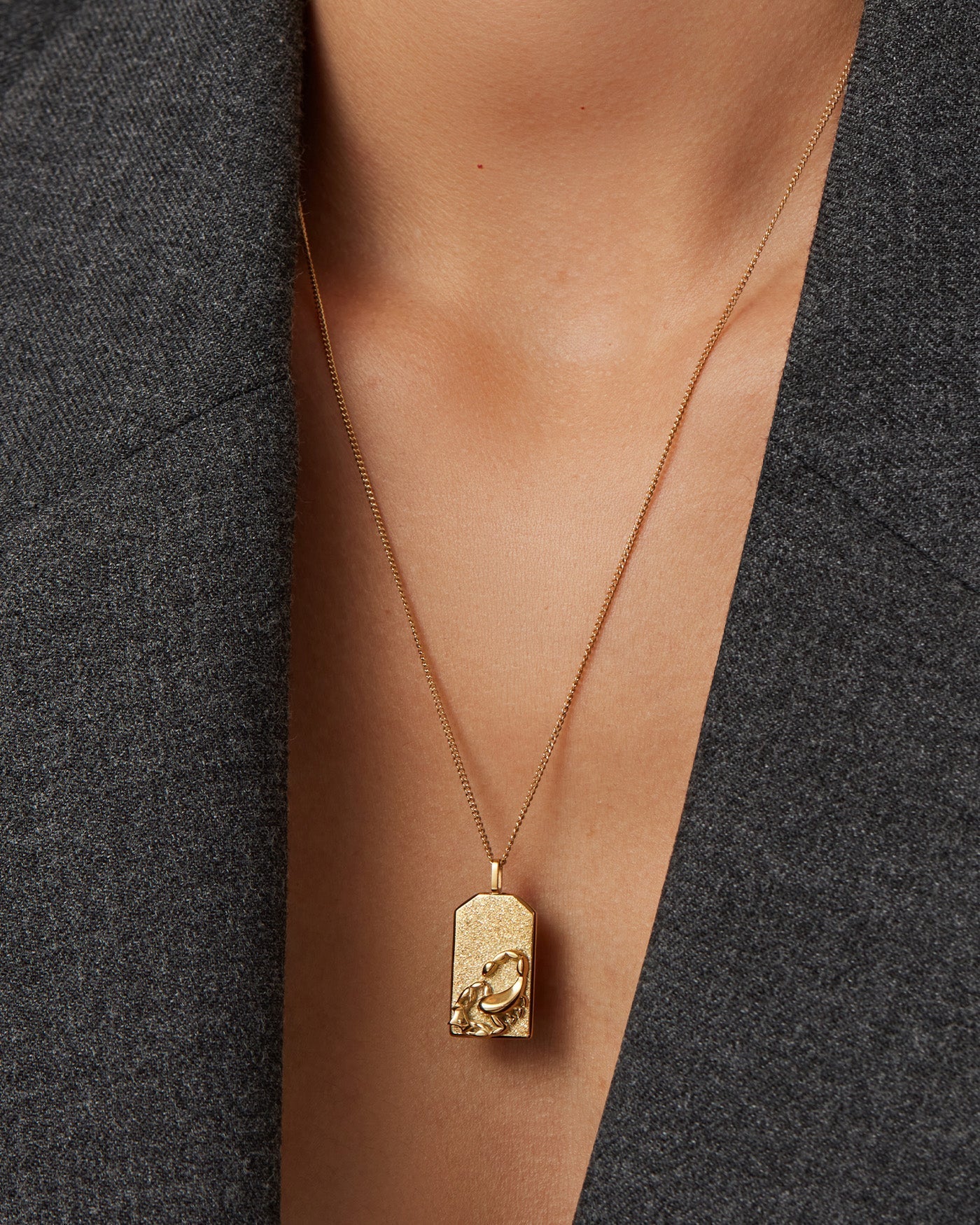 The Scorpio Zodiac Pendant Necklace | 14K Gold-Plated Steel