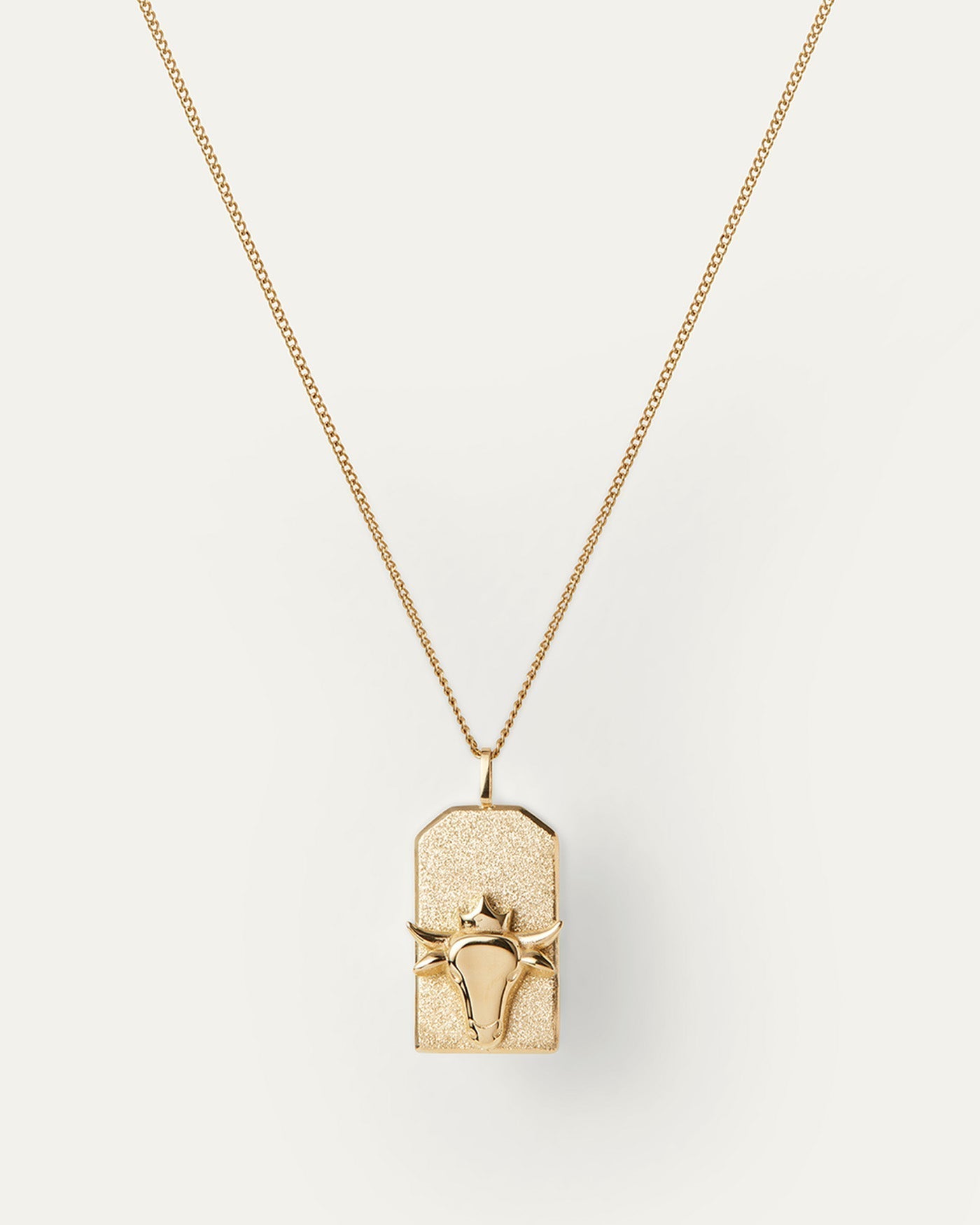 The Taurus Zodiac Pendant Necklace | 14K Gold-Plated Steel